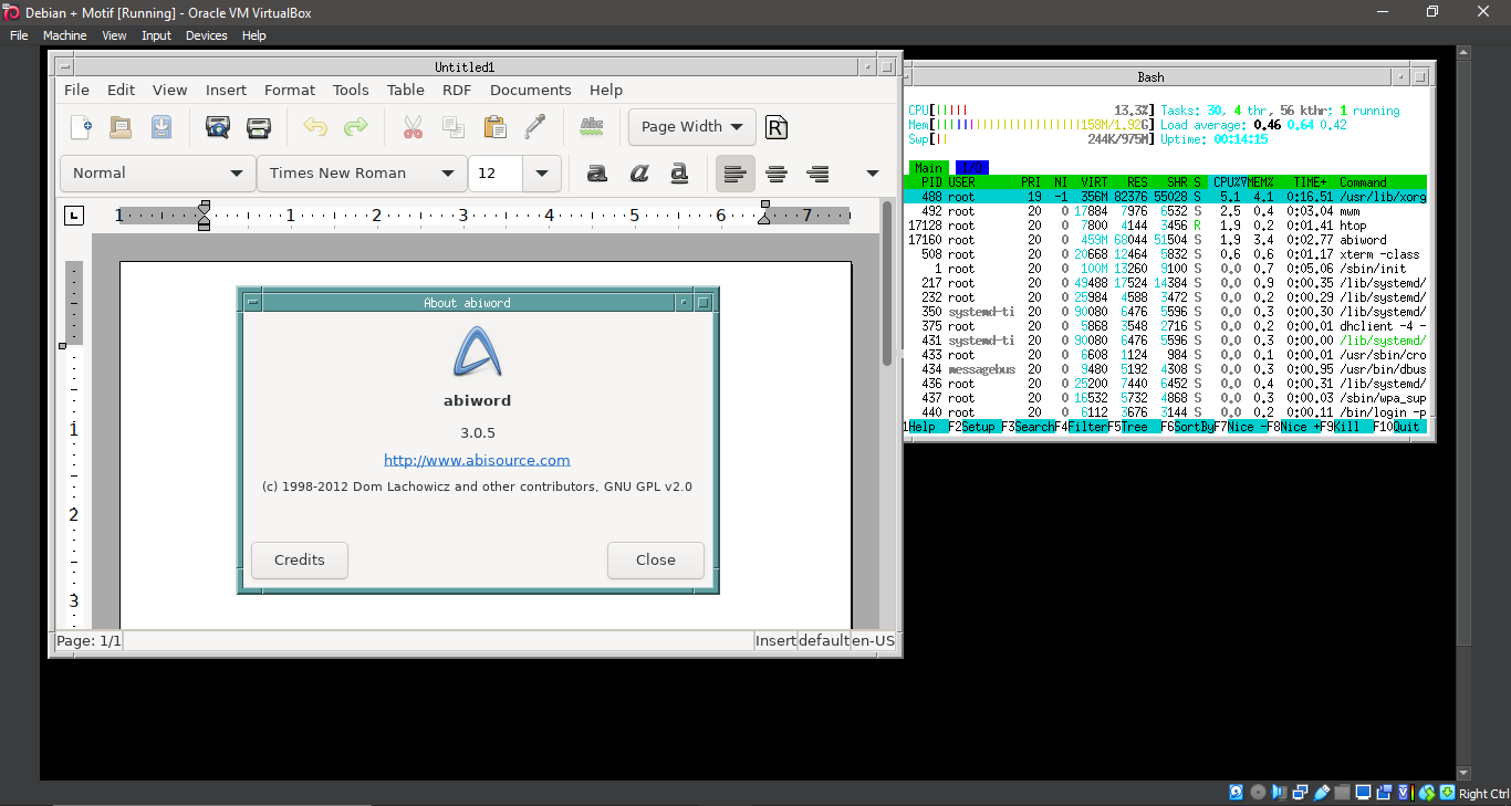 Running Motif Window Manager